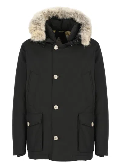 Woolrich Arctic Detachable Fur Parka In Black
