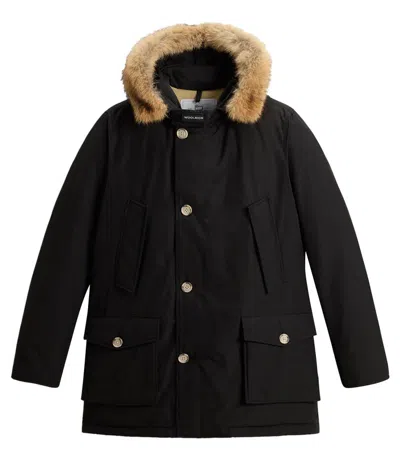 Woolrich Arctic Detachable Fur Parka In Black