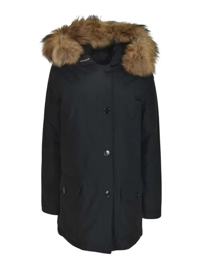 Woolrich Arctic Detachable Fur Parka In Blue