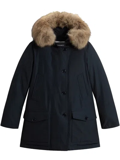 Woolrich Arctic Detachable Fur Parka In Blue