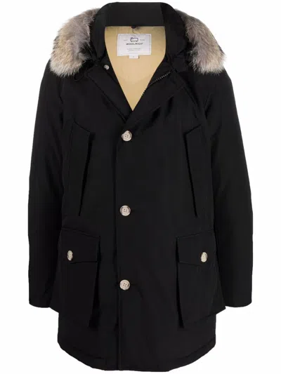 Woolrich Arctic Detachable Fur Parka Clothing In Black