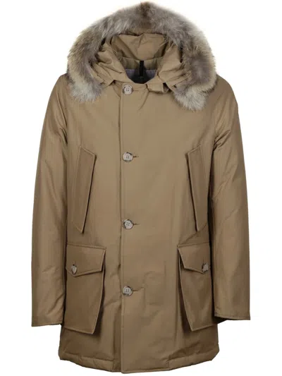Woolrich Arctic Detachable Fur Parka Clothing In Green