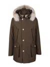 Woolrich Arctic Detachable Fur Parka In Dark Green