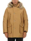 Woolrich Down Jacket "arctic" In Brown