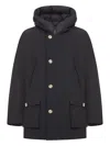 Woolrich Arctic Flap-pocket Coat In Black