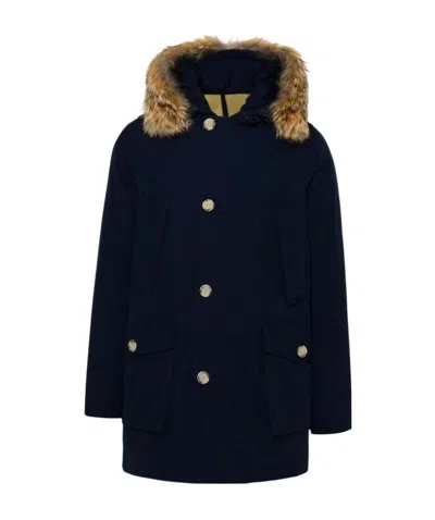 Woolrich Arctic Hooded Coat In Black