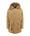 Woolrich Down Jacket "arctic" In Brown