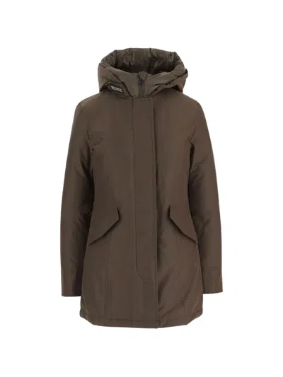 Woolrich Arctic Hooded Parka Coat In Multi