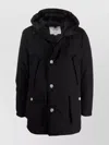 Woolrich Arctic Long Parka Large Hood In Black
