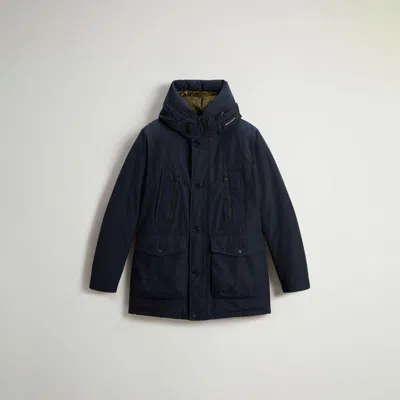 Woolrich Arctic Mini Jacket In Melton Blue