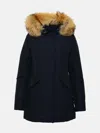 Woolrich Parka Arctic Raccoon In Navy