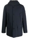 Woolrich Lined Lightweight Cotton Blend Utility Jacket In Blue