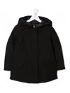 Woolrich Kids Cappotto Con Cappuccio In Black