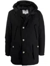 Woolrich Arctic Flap-pocket Coat In Black