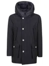 Woolrich Navy Blue Cotton Blend Down-filled Parka In Blue