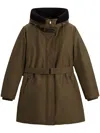 Woolrich Wool Insulated Arctic Parka Jacket For Women In Brown