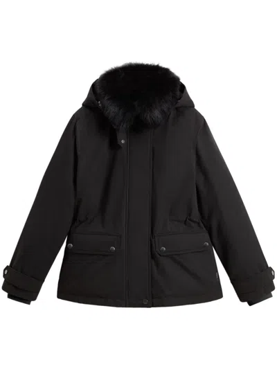 Woolrich Arctic Parka Coat In Black