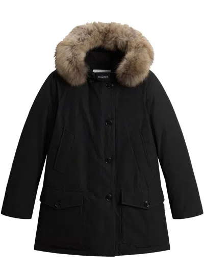 Woolrich Arctic Parka Con Pelliccia Removibile In Black