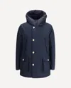 Woolrich Artic Hooded Button-fastening Parka In Blue