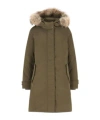 Woolrich Dark Green Polyester Coat In Green