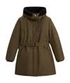 Woolrich Wool Insulated Arctic Parka Jacket For Women In Green