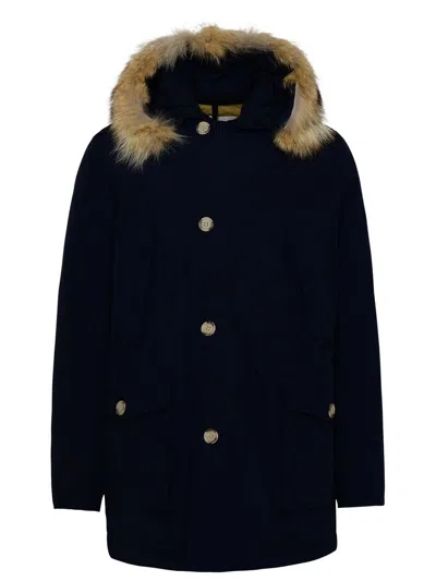 Woolrich Arctic Parka In A Cotton Blend In Black