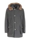 Woolrich Artic Grey Cotton Blend Parka In Gris