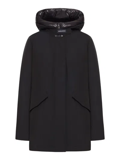 Woolrich Arctic Parka In Ramar Cloth In Black