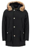 Woolrich Parka Arctic In Ramar Cloth Con Pelliccia In Black