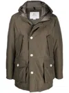 Woolrich Protective Hooded Parka With Multiple Pockets In Brown