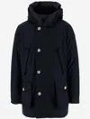 Woolrich Navy Blue Cotton Blend Down-filled Parka In Mlb