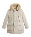 Woolrich Arctic Parka In Ramar Cloth With Detachable Fur Trim In Brown