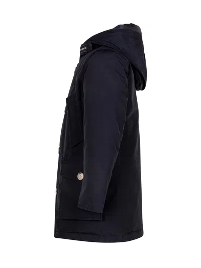 Woolrich Arctic Parka Jacket In Melton Blue