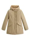 Woolrich Insulated Parka With Hood And Pockets In Multi