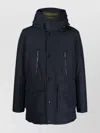 Woolrich Long-sleeve Hooded Padded Coat In Blue