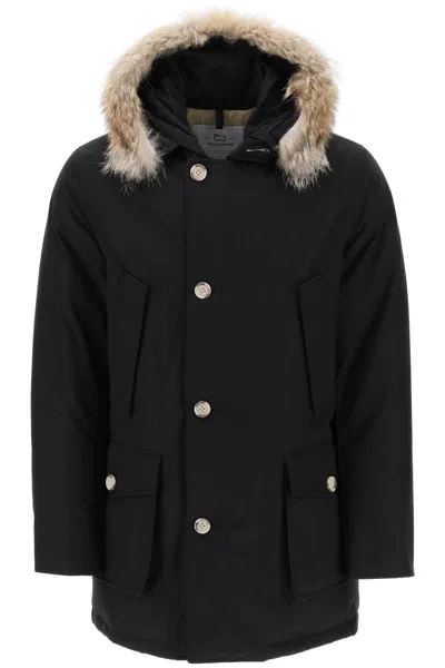 Woolrich Arctic Parka With Coyote Fur In Black