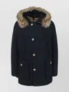 Woolrich Arctic Parka With Detachable Fur Hood In Black