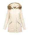 Woolrich Ivory Polyester Luxury Arctic Down Jacket In White