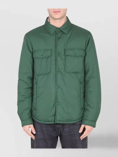 Woolrich Arctic Quilted Jacket With Chest Pockets In Green