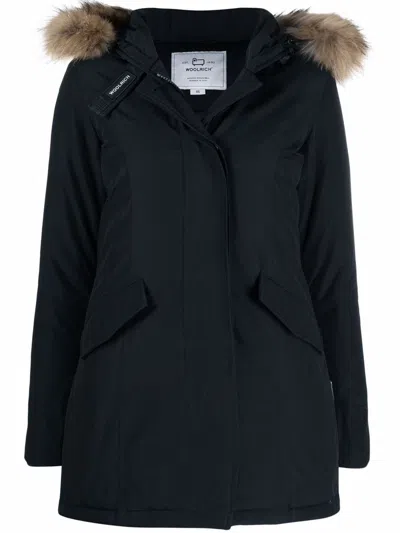 Woolrich Arctic Raccoon Fur-trim Cotton-blend Parka - Black