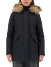 Woolrich Arctic Raccoon Parka In Multi