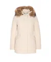 Woolrich Arctic Raccoon Parka In Neutral