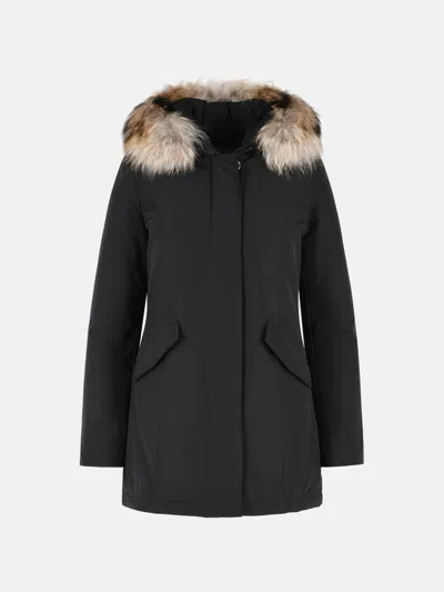 Woolrich Arctic Racoon Puffer Jacket In Multi