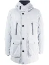 Woolrich Arctic Reflective Padded Park In Grey