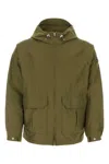 Woolrich Army Green Cotton Blend Cruiser Jacket
