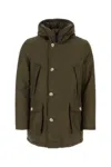 Woolrich Army Green Cotton Blend Down Jacket