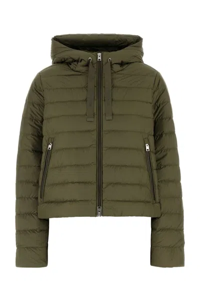 WOOLRICH WOOLRICH ARMY GREEN POLYESTER DOWN JACKET