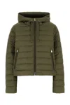 Woolrich Army Green Polyester Down Jacket In Green