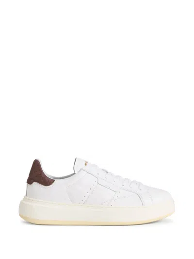 Woolrich Arrow Lace-up Sneakers In White