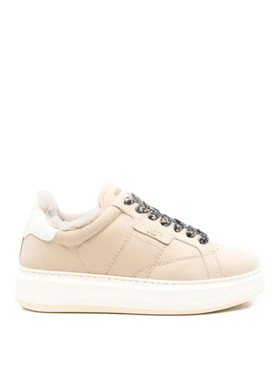Woolrich Arrow Leather Sneakers In Neutral